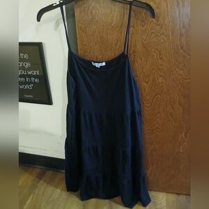 GREEN ENVELOPE black boho mini dress